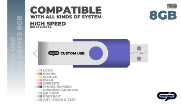 Custom USB Flash Drives 8GB 10 Pack - Image 3