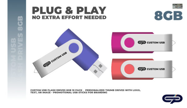 Custom USB Flash Drives 8GB 10 Pack - Image 4